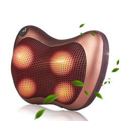 Car and Home Massage Pillow – Electric Massager for Neck, Back, Shoulder, Waist & Muscle Pain Relief with Soothing Heat Function