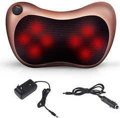 Car and Home Massage Pillow – Electric Massager for Neck, Back, Shoulder, Waist & Muscle Pain Relief with Soothing Heat Function
