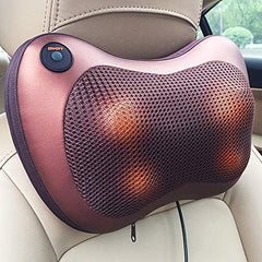 Car and Home Massage Pillow – Electric Massager for Neck, Back, Shoulder, Waist & Muscle Pain Relief with Soothing Heat Function