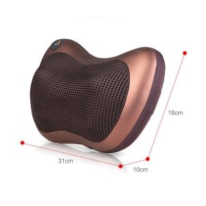 Car and Home Massage Pillow – Electric Massager for Neck, Back, Shoulder, Waist & Muscle Pain Relief with Soothing Heat Function